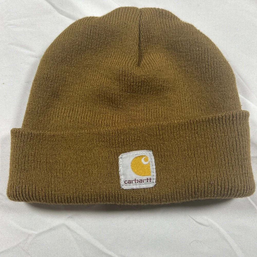 Carhartt Youth Brown Classic Knit Beanie could fit most women skate hat